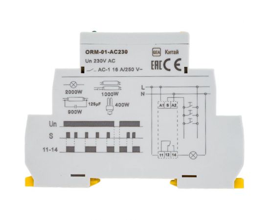 Импульсное реле IEK ORM 1 контакт, 230 В AC ORM-01-AC230 – изображение 4