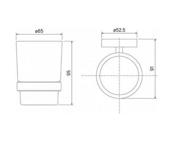 Одинарный подстаканник IDDIS матовое стекло, сплав металлов Sena SENSSG1i45 – изображение 4