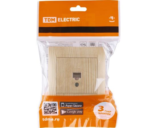 Компьютерная розетка TDM RJ45 сосна Лама SQ1815-0316 – изображение 5