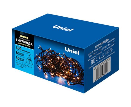 Светодиодная гирлянда Uniel ULD-S3000-300/DGA WARM WHITE, IP20 UL-00007312 – изображение 5