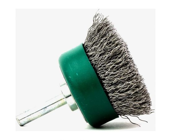 Щетка для дрели чашечная 50x17x15х6 мм, проволока гофрир. нерж. сталь 0.3 мм SIT 0984 – изображение 5