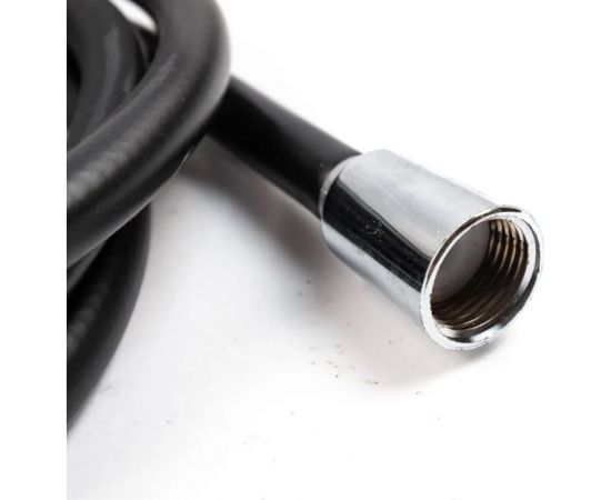 Шланг для душа, смесителя, лейки TUBOFLEX ПВХ, армированный, 1,75 м, черный матовый, с хромированной гайкой ШДПВХTF175ЧМХГ – изображение 7