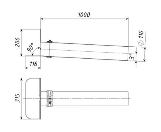 Кровельная воронка Татполимер ТП-68/10 парапетная 51142 – изображение 7
