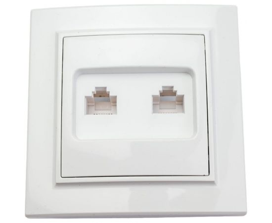Розетка EKF Минск RJ-45+Phone СП белая ERK00-135-10 