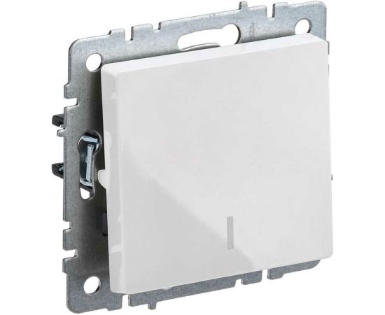 1-клавишный выключатель IEK Brite с индикацией 10а вс10-1-1-брб белый BR-V10-1-10-K01 