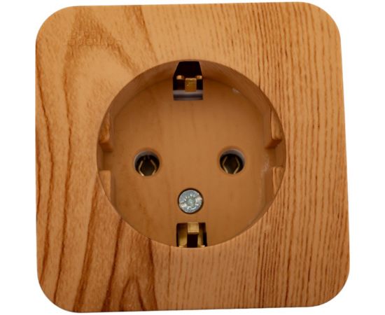 Розетка Schneider Electric BLANCA, открытой установки, с заземлением, без шторок, ясень BLNRA010115 