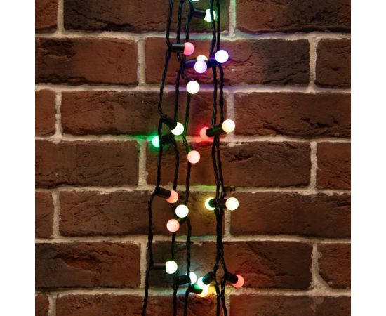Гирлянда Neon-Night Мультишарики d=17.5мм, 20м, черный ПВХ, 200LED RGB 303-509 
