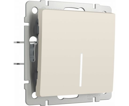 Одноклавишный выключатель WERKEL W1110162 с подсветкой айвори матовый a059279 