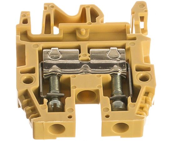 Клемма DKC винт 6мм.кв. бежевая термостойкая ZCB340 