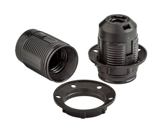 Патрон Пан Электрик E27 люстровый с кольцом черный 24531 5 