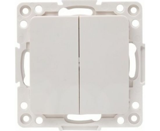 Механизм проходного 2-клавишного выключателя EKF Стокгольм 10А в/к белый EYV10-027-20 