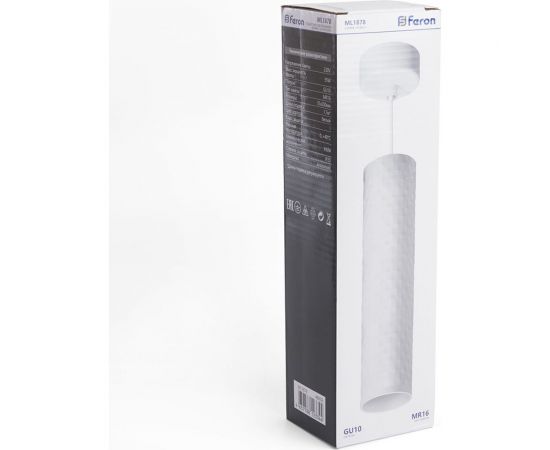 Потолочный светильник FERON ml1878 на подвесе, mr16, 35w, 230v, белый 55x200, 48656 – изображение 14