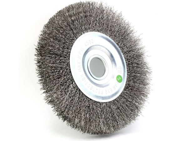 Щетка дисковая 13-096 150х22.2 мм, ворс гофрированная нержавеющая сталь 0.30 мм для УШМ EuroBrush EB-MCST5 – изображение 2