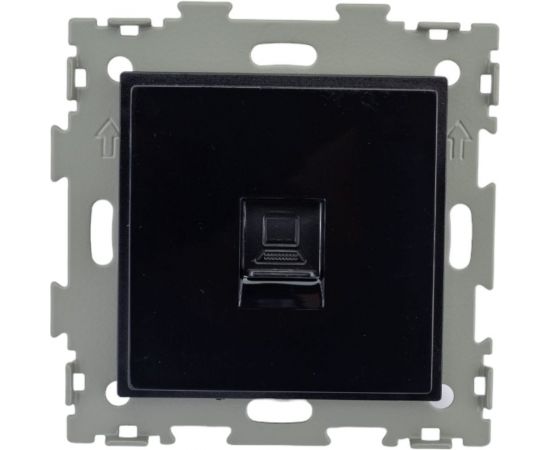 Компьютерная розетка CGSS RJ45 кат. 5e одинарная, черная Эстетика GL-W201C-BCG – изображение 2