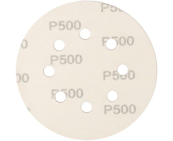 Круг абразивный перфорированный на ворсовой подложке под липучку 5 шт, 125 мм, P500 СИБРТЕХ 738157 – изображение 2