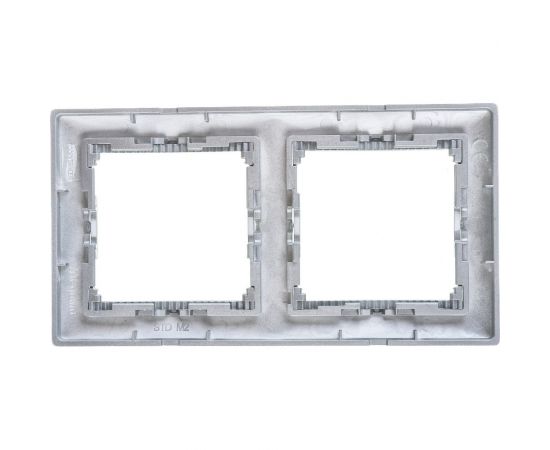 Рамка Legrand Valena 2 поста горизонтальный монтаж алюминий Leg 770152 – изображение 2