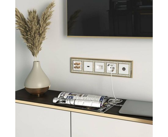 Двойная Ethernet розетка RJ-45 WERKEL белый a051115 – изображение 3