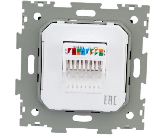 Компьютерная розетка CGSS RJ45 кат. 5e одинарная, черная Эстетика GL-W201C-BCG – изображение 3