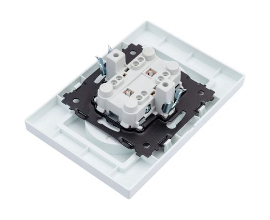 Розетка ECON двойная Камелия без заземления, 10А, 250В белая K005 – изображение 3