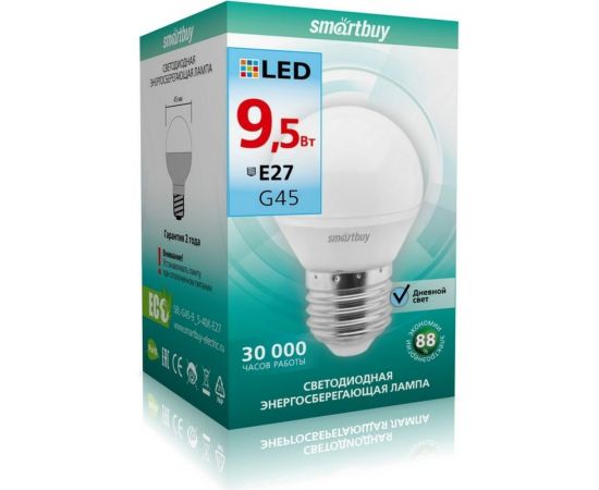 Светодиодная лампа Smartbuy LED G45-9,5W/4000/E27 SBL-G45-9_5-40K-E27 – изображение 3