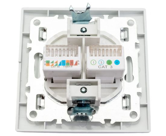 Розетка EKF Минск RJ-45+Phone СП белая ERK00-135-10 – изображение 3