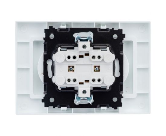 Розетка ECON двойная Камелия без заземления, 10А, 250В белая K005 – изображение 4