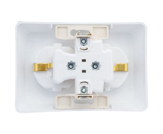 Двойная розетка Schneider Electric ЭТЮД, С/У с заземлением, без шторок, 16А 250B белый PC16-107B – изображение 4