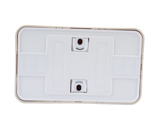 2-ая наружная розетка Schneider Electric Blanca Бежевый, без заземления, без шторок, изолированная пластина SE BLNRA000217 – изображение 4