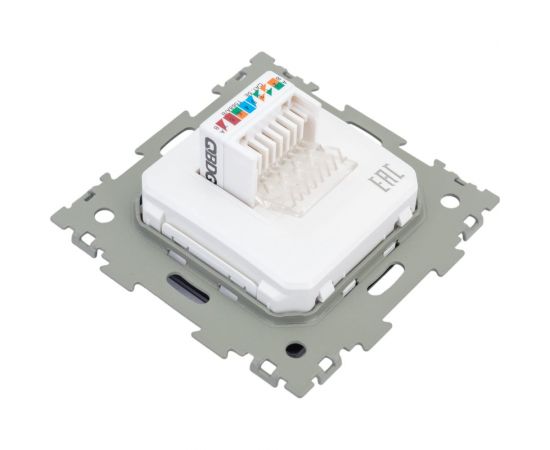 Компьютерная розетка CGSS RJ45 кат. 5e одинарная, черная Эстетика GL-W201C-BCG – изображение 4