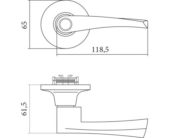 Ручка защелка Palladium 3902 AB BK 00011632 – изображение 5