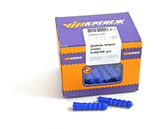 Дюбель ёжик VIPкрепеж полипропилен, 100 штук 33410 VIP – изображение 5