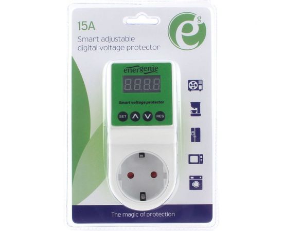 Реле напряжения Energenie с дисплеем 16A, белое EHB8-2 – изображение 6