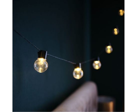 Светодиодная лофт-гирлянда NEON-NIGHT 5м черный ПВХ 20 LED теплое белое свечение 303-066 – изображение 8