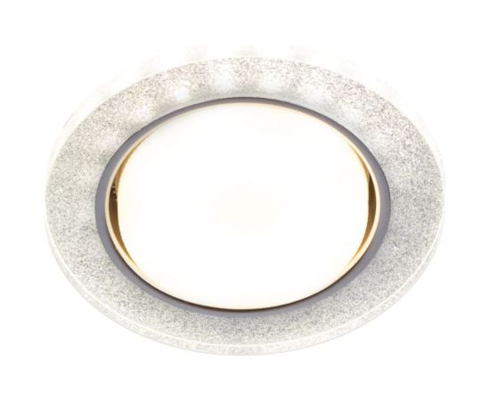 Встраиваемый светильник со светодиодной подсветкой ЭРА DK LD51 CH/SHSL GX53, хром/серебро Б0057466 