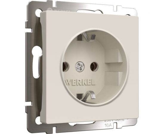 Розетка WERKEL W1171062 с заземлением айвори матовый a059274 