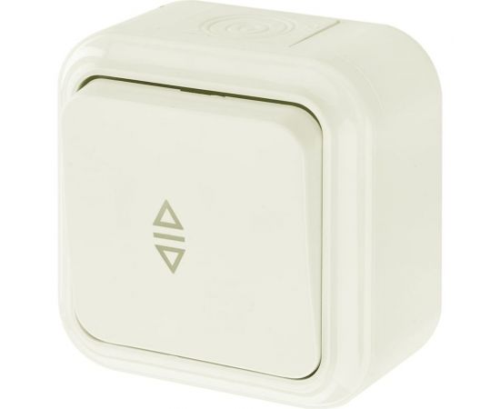 Выключатель Bylectrica 1-клавишный, открытая установка, 6А перекрестный IP54, серия ПРАЛЕСКА АКВА, А6/2 10-872 бежевый 