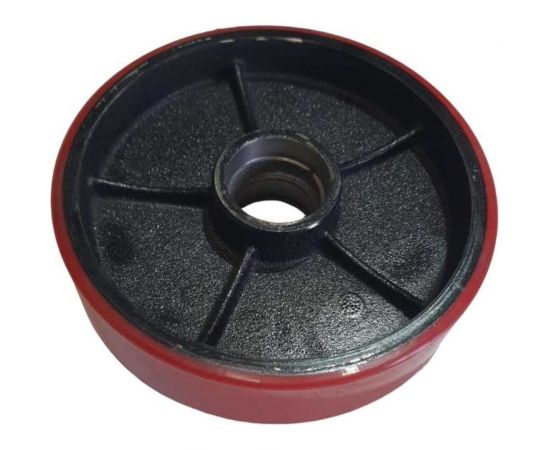 Колесо для гидравлической тележки 200 мм, без подшипника WILMART Ф200 (PVC) 