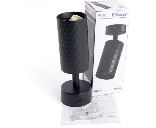 Светильник FERON ml1871 pixel настенно-потолочный под лампу gu10, черный, 48651 – изображение 14