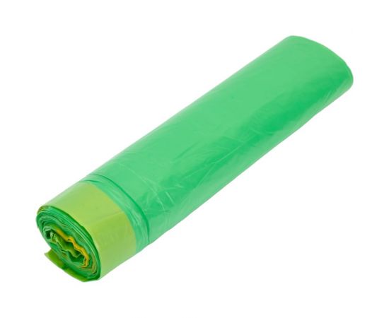 Пакеты биоразлагаемые салатовые с завязками для мусора 15 шт, 35 л, 14 мкм MASTER FRESH 218372 – изображение 2