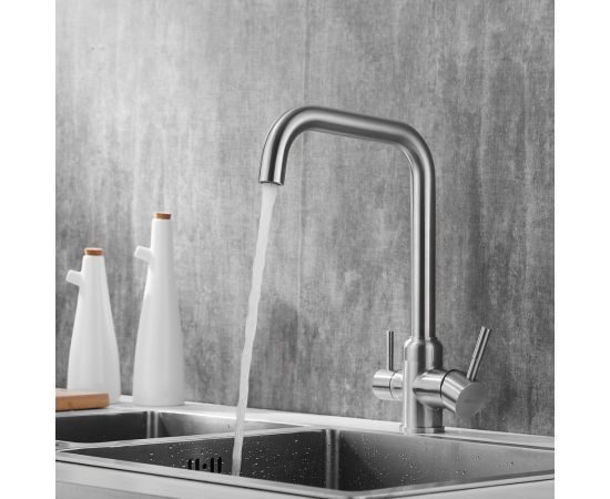 Смеситель для кухни SHEVANIK с подключением к фильтру питьевой воды, сатин S268B – изображение 3