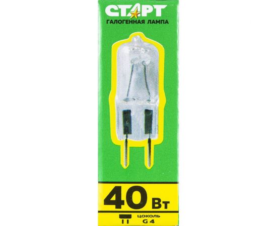 Галогенная лампа капсульного типа СТАРТ цоколь g4 12v 40w 12072 – изображение 3
