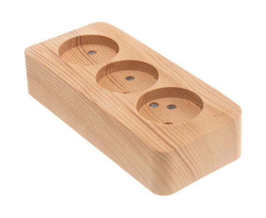 Розетка Schneider Electric BLANCA трехместная, без заземления, без штор, ясень BLNRA000315 – изображение 4