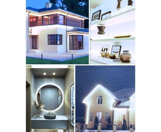 Светодиодная лента FERON 120smd(2835)/м, 10вт/м, 220v, длина 25м, 6500k, ip65, ls710 48764 – изображение 6