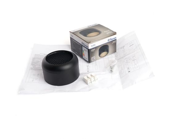 Потолочный светильник FERON HL364 Barrel ECHO 12W, 230V, GX53, чёрный, с антибликовой сеточкой 48398 – изображение 6