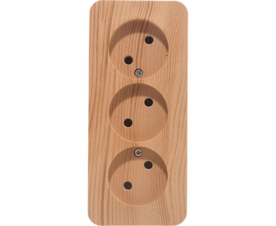 Розетка Schneider Electric BLANCA трехместная, без заземления, без штор, ясень BLNRA000315 – изображение 6