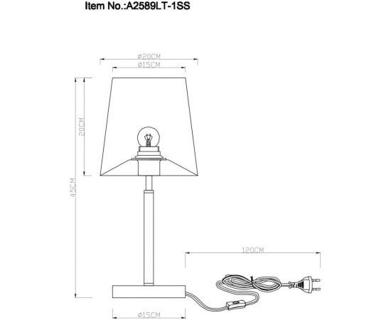 Настольная лампа Arte Lamp RODOS A2589LT-1SS – изображение 8
