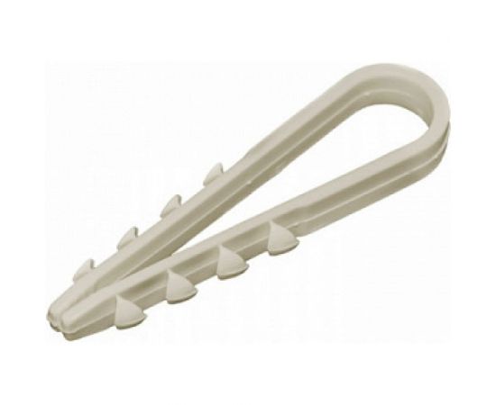 Дюбель хомут КРЕП-КОМП для крепления кабеля, цвет-белый 19х25 100шт дх1925 