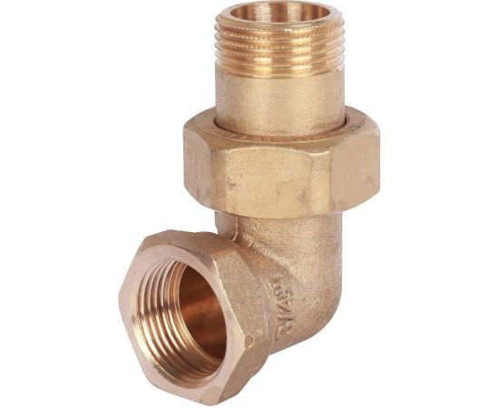 Разъемное угловое соединение ""американка"" STOUT Sft-0056-000034 вн, уплотнение под гайкой o-ring кольцо 3/4"" RG008T5Q95IKQR 