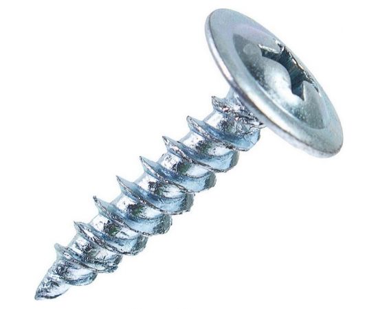 Саморез GSMETZ белый, 4.2x13 мм, с прессшайбой, оцинкованный, ph2, 1 кг/714 шт. 1024213-1 