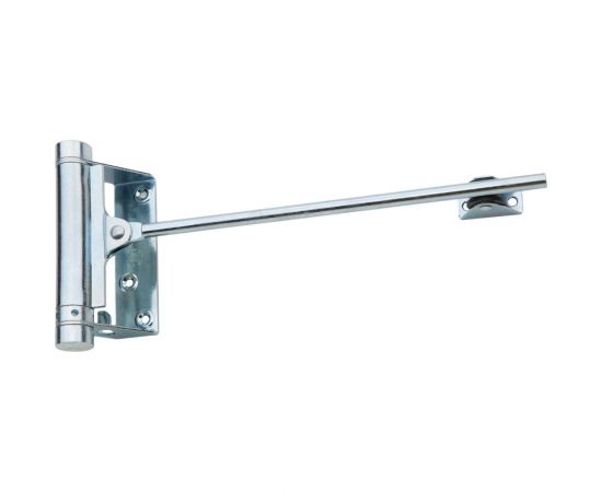 Дверной доводчик ALDEGHI LUIGI SPA стальной, пружинный, 125х300 мм, цвет: оцинкованная сталь, к-т: 1 шт + ключ с декоративными шурупами 115AZ003 